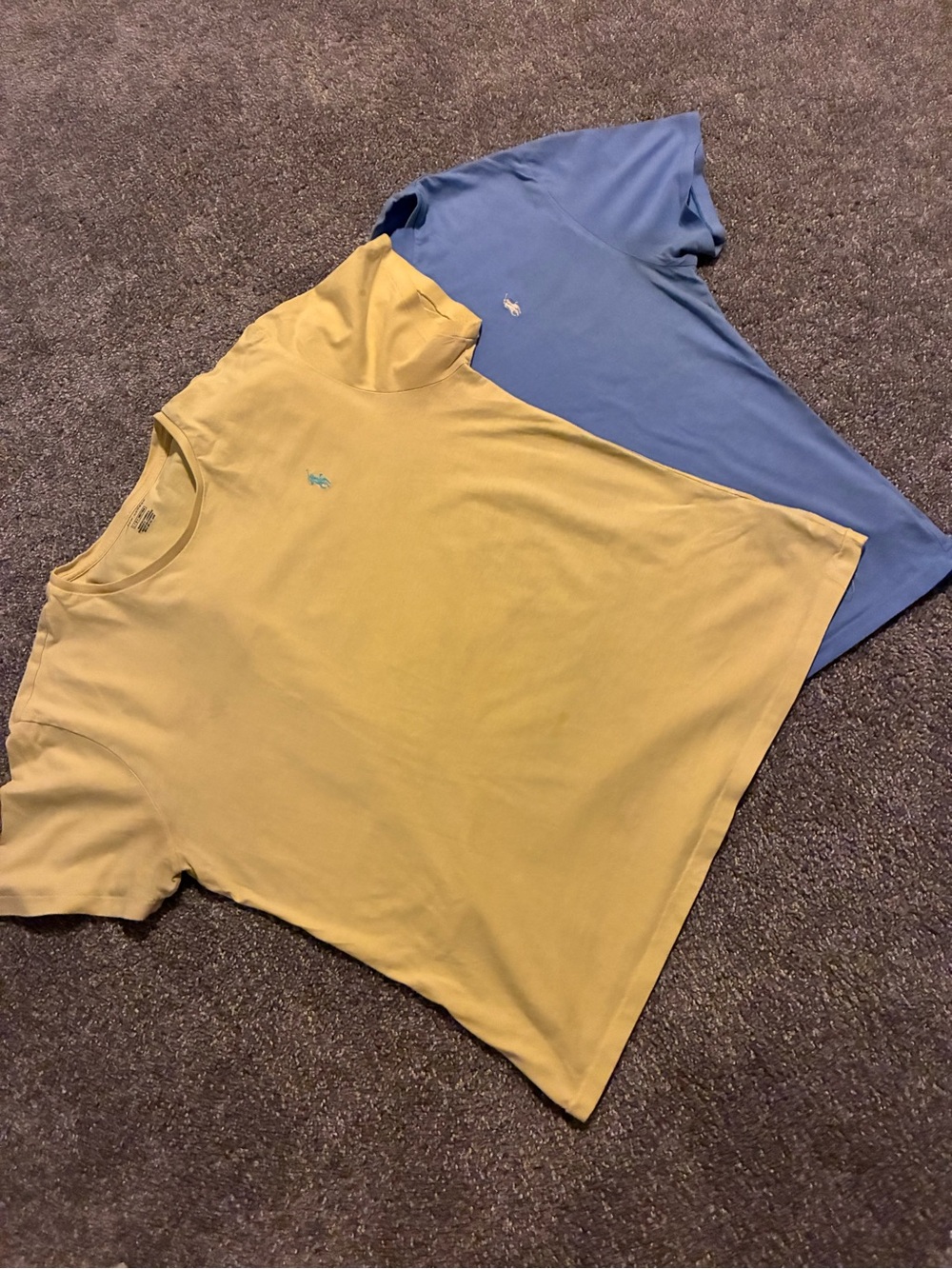 Set of 2 Polo Ralph Lauren T-Shirts - Size L - Yellow & Blue